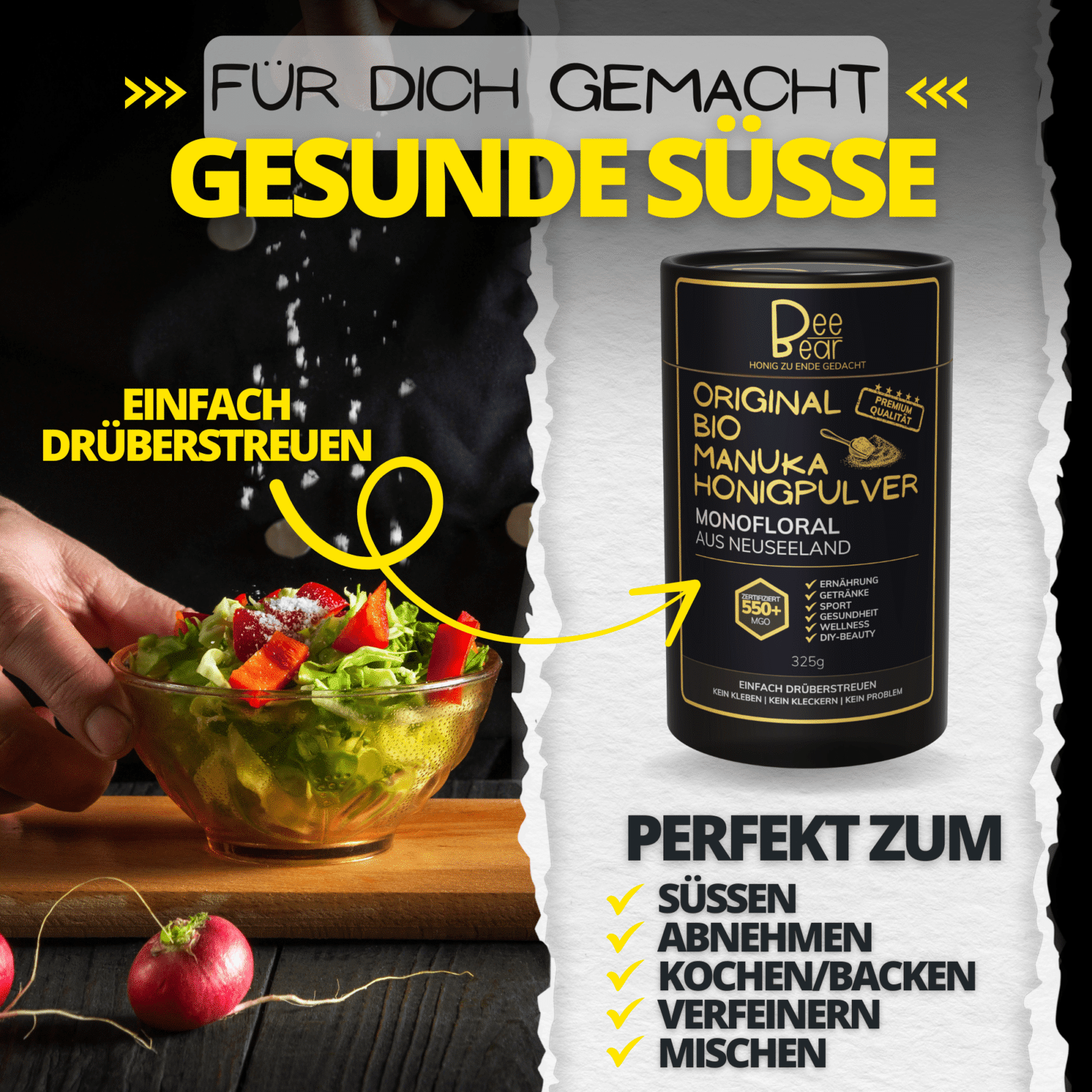 Bio Manuka Honigpulver MGO 550+ aus Neuseeland – Bild 6