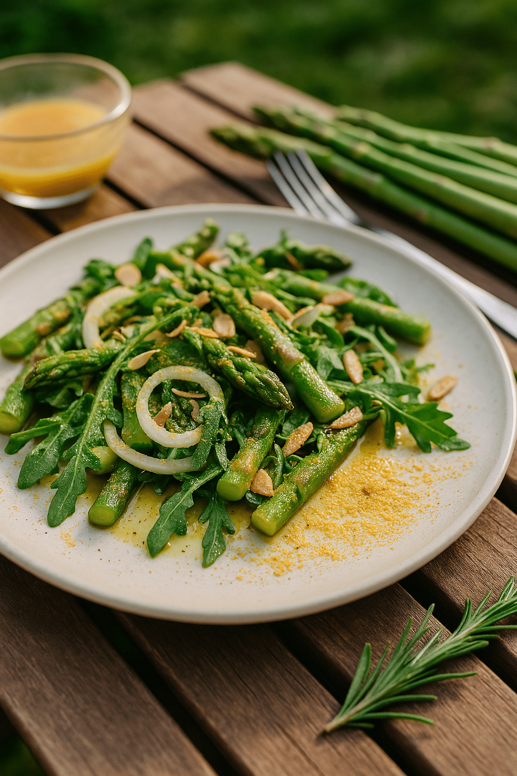 Grüner Spargel Salat lecker