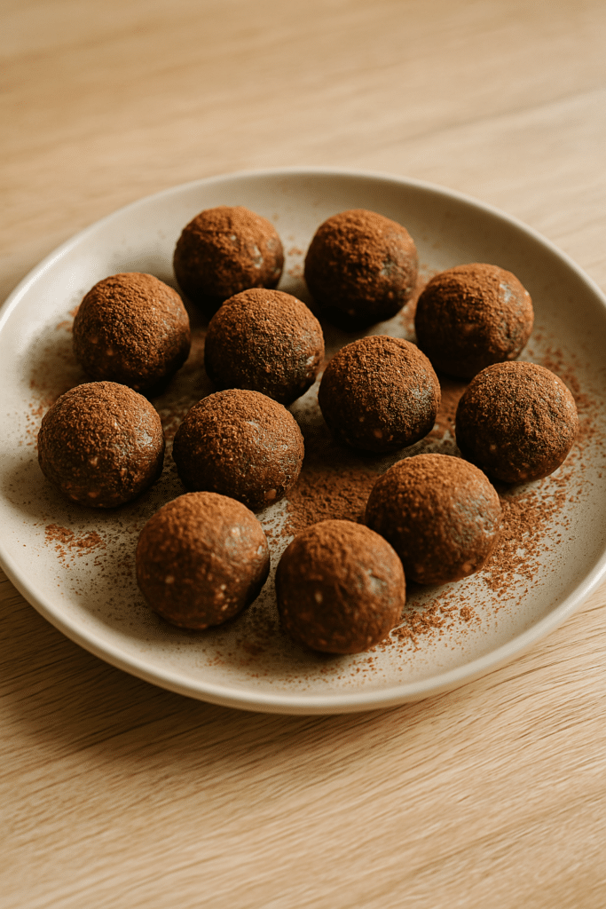 Schoko Erdnuss Energy Balls